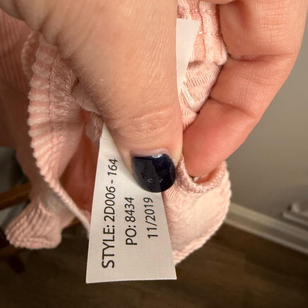 The Southern Shirt Company Pink Ribbed Romper - Picture 8 of 8